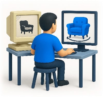 Illustration du problème : visuel 2D vs 3D